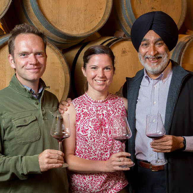Chris and Andrea Mullineux and Mr Singh